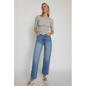 B Sides Plein High Rise Straight Jean in Tate Vintage